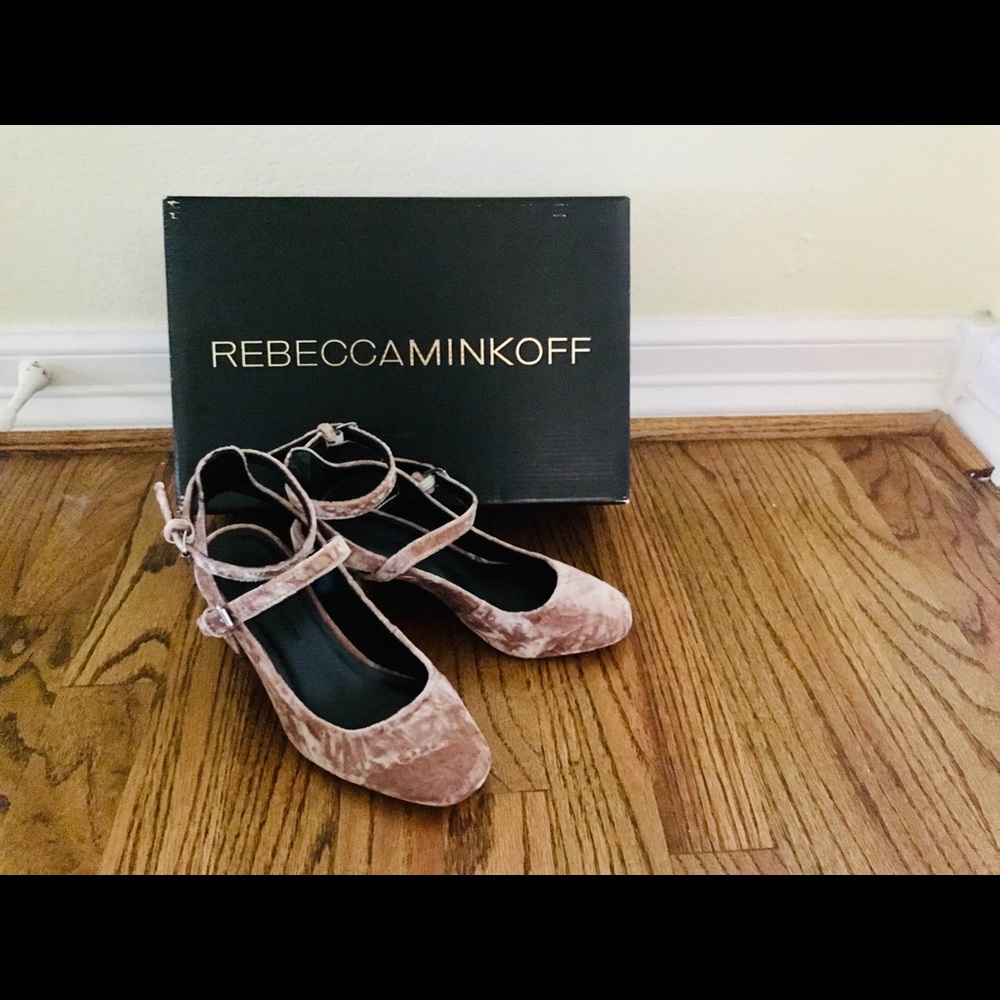 Rebecca Minkoff crushed velvet heels